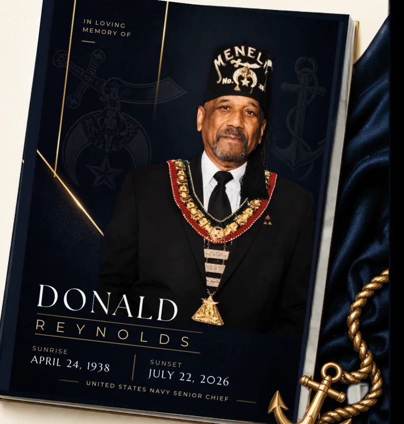 Custom-designed memorial program